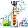 Glaskaraffe 1,1L mit Fruchtspieß Infuser – Wasserkaraffe Produktbild-Vorschau 1