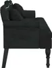 Panchina con cuscino in velluto nero 120,5x65x75 cm Anteprima dell’immagine prodotto 11
