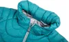 Türkisfarbene Isolationsjacke für Damen von Ocun mit hohem Kragen und Reißverschluss. Produktbild-Vorschau