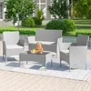Ensemble de meubles de jardin 4 pièces Pour usage extérieur Voir les images du produit 1