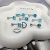 Bauchnabelpiercing Set 14G Chirurgenstahl CZ Herz Produktbild-Vorschau 2