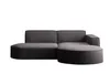 A dark gray sectional sofa with a chaise lounge against a white background. Produktbild-Vorschau