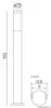 Venkovní zahradní sloupková lampa 110 cm 1xE27 černá IP44 Náhled obrázku produktu 2