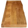 Tischplatte mit Baumkante 140x30x3,8 cm Massivholz Mango Produktbild-Vorschau 4