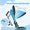 6-in-1 Kinderdreirad Blau mit Schiebestange, Dach, Gurt, Produktbild-Vorschau 5