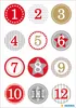Herma DECOR Nálepka Adventný kalendár nálepky 1-24, červená Náhľad obrázku produktu 2