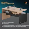 Casaria® Table Basse rectangulaire Bois Gris 95x55x50cm Voir les images du produit 3