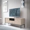 Lowboard in beige, Fußgestell schwarz, MALAGA-160 Produktbild-Vorschau 6