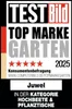 A marketing image with text and awards for a garden product. Voir les images du produit