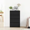 vidaXL Sideboard Schwarz 60x35x98,5 cm Holzwerkstoff Produktbild-Vorschau 3