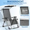 LZQ Gartenliege Klappbar mit Sonnendach, Gepolsterter Produktbild-Vorschau 5