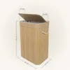 Bambusový koš na prádlo s víkem, 80 l Náhled obrázku produktu 8