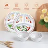 Omgoods - Ensemble de 4 assiettes et bols de contrôle des Voir les images du produit 4