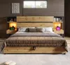 Lit en bois 180 x 200 cm avec rangement, tête de lit à Voir les images du produit 14