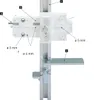 A close-up view of a drilling jig or fixture, mounted on a vertical rail. Produktbild-Vorschau