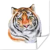 MuchoWow® Poster Tiger - Augen - Grün 30x30 cm - Wandposter Produktbild-Vorschau 1
