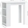 vidaXL Barový stůl s policí bílý 102x50x103,5 cm Dřevěný Náhled obrázku produktu 7