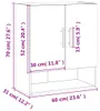 vidaXL Nástěnná skříňka bílá 60x31x70 cm Dřevěný materiál Náhled obrázku produktu 8