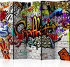 Street art jednostranný paraván 225x172 cm 5dílný červený Náhled obrázku produktu 1