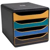 Exacompta Big Box, Schubladenbox mit 4 Schubladen, Neo Deco Produktbild-Vorschau 3