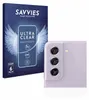 A product shot showing packaging for screen protectors and a close-up of a smartphone's camera lenses with the protectors applied. Produktbild-Vorschau