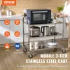 VEVOR Küchenwagen, 3 Ebenen, Laborwagen mit 204,1 kg Produktbild-Vorschau 2