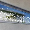 WandSticker4U®- Fenstersticker BLUMENWIESE weiß (88x25 cm) Produktbild-Vorschau 1