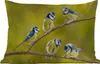 MuchoWow® Outdoor Kissen - Vogel - Blaumeise - Äste - Sonne Produktbild-Vorschau 1