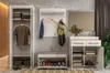 Schuhschrank mit Sitzbank Amanda – Weiß Hochglanz – Modern Produktbild-Vorschau 2