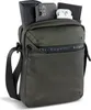A green Bugatti crossbody bag with a phone, earbuds, and wallet inside. Produktbild-Vorschau