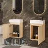 Waschbecken mit Unterschrank 40 cm Sonoma Eiche – JINDOLI Produktbild-Vorschau 5