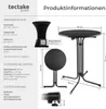 tectake® Stehtisch Eren rund mit Tischhusse bodenschonende Produktbild-Vorschau 5