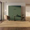 Schrankbett M3 (55cm Tiefe) 160x200cm Vertikal Steingrün  Produktbild-Vorschau 5