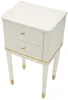 Mauro Ferretti Nachtschrank Camille Weiß Gold 40x30x71 cm Produktbild-Vorschau 3