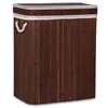Panier à linge, 3 compartiments, bambou, marron, 100 L, Voir les images du produit 2