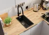 PRIMAGRAN Spülbecken Schwarz Metallic 26x47cm, Granitspüle Produktbild-Vorschau 2