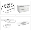Badmöbel Set HUTI-Serie 100cm Mineralguss Waschbecken mit Produktbild-Vorschau 6