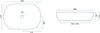 Technical drawings of a sink with dimensions. Anteprima dell’immagine prodotto