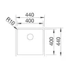 Lavello in acciaio inox Blanco CLARON 400-IF 440 x 440 mm Anteprima dell’immagine prodotto 2