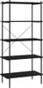 vidaXL Regál s 5 policami čierny 80x40x163 cm Náhľad obrázku produktu 1