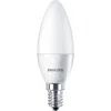 A white Philips LED candle light bulb with a silver base, shown against a white background. Náhled obrázku produktu