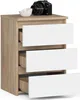 Nachttisch AKORD CL3 Sonoma-Eiche 40 cm 3 Schubladen Front Produktbild-Vorschau 2