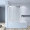 AQUALAVOS Duschwand für Badewanne mit Schiebetür Produktbild-Vorschau 2