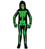 Tuta scheletro nero verde Halloween bambini, taglia:158 Anteprima dell’immagine prodotto 2