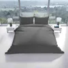 Mikrofaser Bettwäsche Set 135x200 cm Grau Einfarbig mit Produktbild-Vorschau 2
