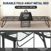 QEENTOE Opklapbed, gastenbed, 200x90 cm, zwart, metalen Productafbeelding-voorbeeld 5
