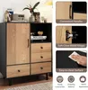 KOMFOTTEU Mobile buffet con 1 armadio, 1 ripiano e 4 Anteprima dell’immagine prodotto 5