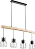 Lampes suspendues WOODY poutre en bois et 4 ampoules 40 W - Voir les images du produit 8