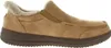 A side view of a tan slipper with a brown sole. Produktbild-Vorschau