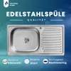 VBChome Edelstahlspüle mit Armatur 75x40x14cm Edelstahl Produktbild-Vorschau 5